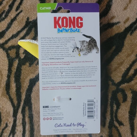 Kong Cat Better Buzz Banana w/ Catnip Each New! - Picture 3 of 3